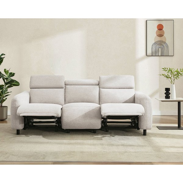 OTTO home 3-Sitzer SKAANE Struktur-Sofa, 229 cm, manuelle-u. elektrische Relaxfunktion, 229cm, Kopfteilverstllg. und man. o. elektr. Relaxfunktion in 2 Sitzen