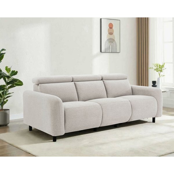 OTTO home 3-Sitzer SKAANE Struktur-Sofa, 229 cm, manuelle-u. elektrische Relaxfunktion, 229cm, Kopfteilverstllg. und man. o. elektr. Relaxfunktion in 2 Sitzen