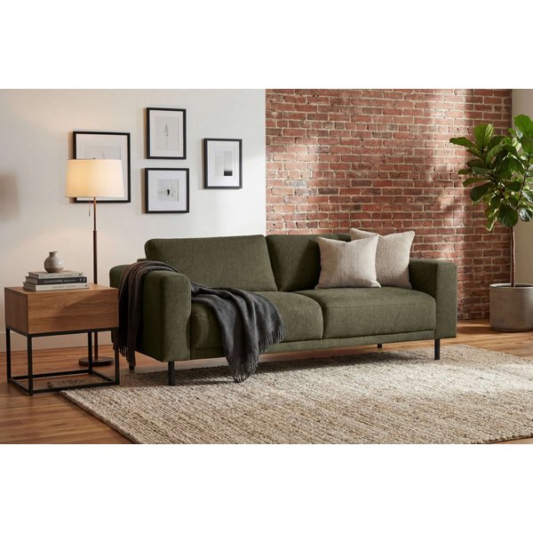 OTTO home 3-Sitzer Sveeva, B.214 cm, schwarze Metallfüße, langlebiger Webstoff, mit Wellenunterfederung, viele Farben