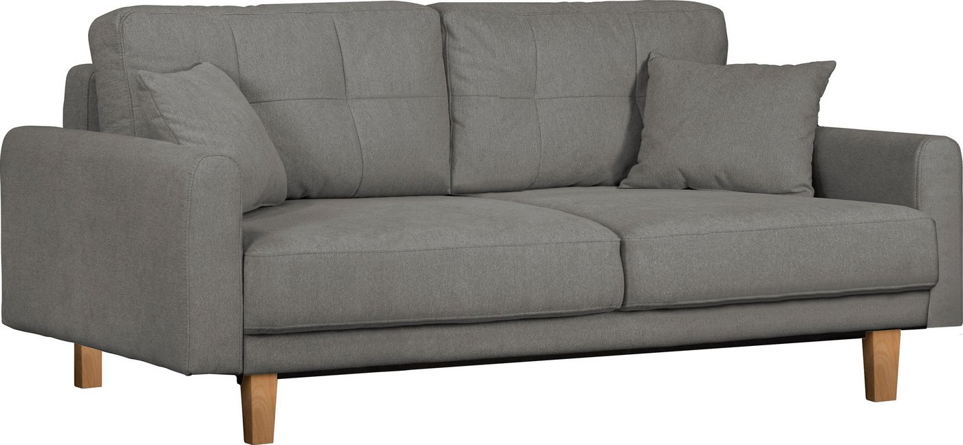 OTTO home 3-Sitzer TRIPLO optionale Schlafsofa mit Bettkasten, Maße B/T/H: 215/100/89 cm, Wahlweise Bettfunktion - Liegefläche 145x191 cm, Rücken-, Zierkissen – Bild 5 von 5