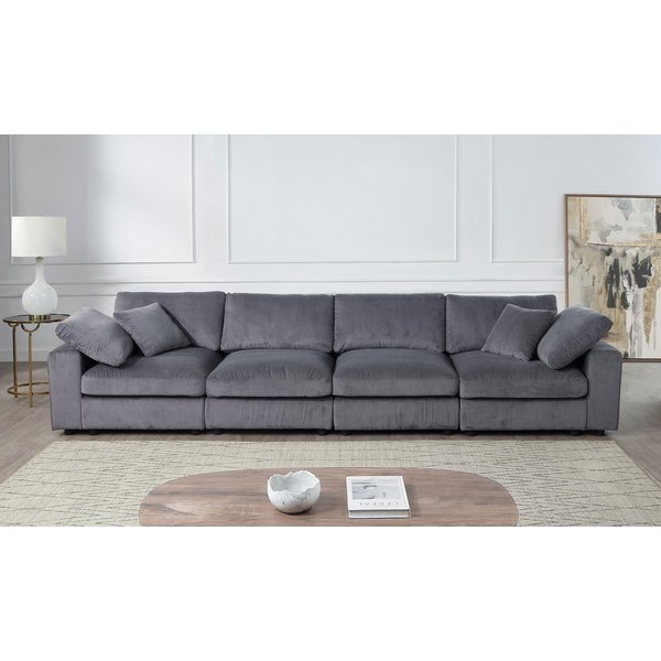 OTTO home 4-Sitzer Berny, individuell stellbar, modular-Sofa, Set 4 Teile, inklusive 2 großen & 2 kleinen Zierkissen im flauschigen Cord
