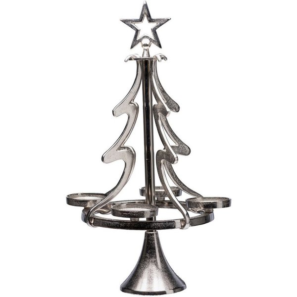 OTTO home Adventsleuchter Tannenbaum, Weihnachtsdeko (1 St), Kerzenständer aus Aluminium, Höhe 86 cm