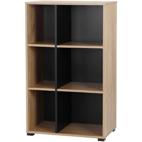 OTTO home Aktenregal Moid, Bücherregal, Maße 64,5x40x106 cm, 6 Fächer für viel Stauraum
