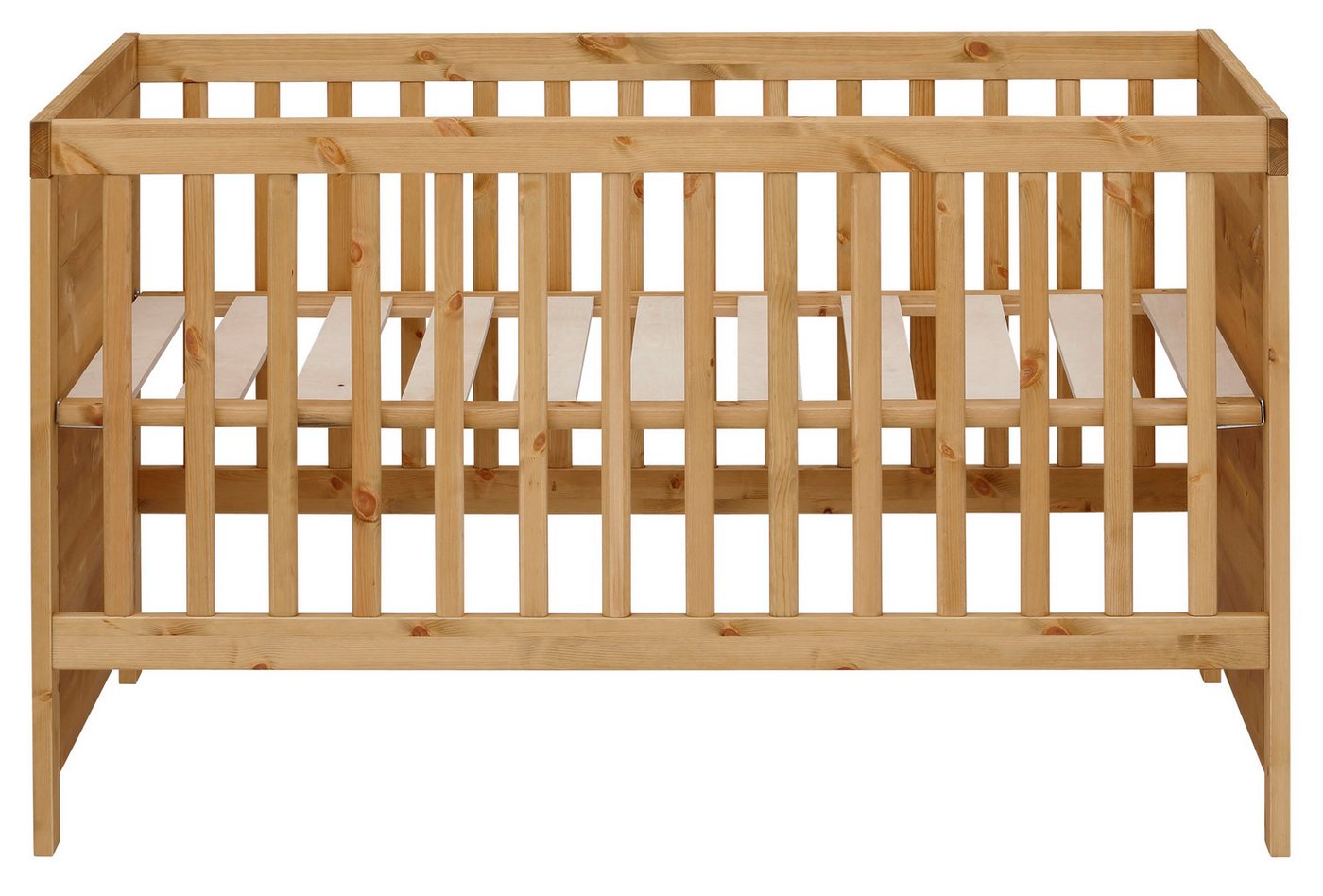 OTTO home Babybett Indra, Schlupfsprossen, 4-fach verstellbare Liegehöhe, FSC® zertifiziertes Massivholz, Landhausstil mit tollen Details – Bild 5 von 5