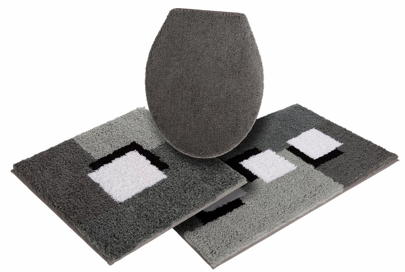 OTTO home Badematte Ada, Badvorleger, Badezimmer Teppich, Höhe 21 mm, rutschhemmend beschichtet, schnell trocknend, strapazierfähig, fußbodenheizungsgeeignet, P – Bild 2 von 5