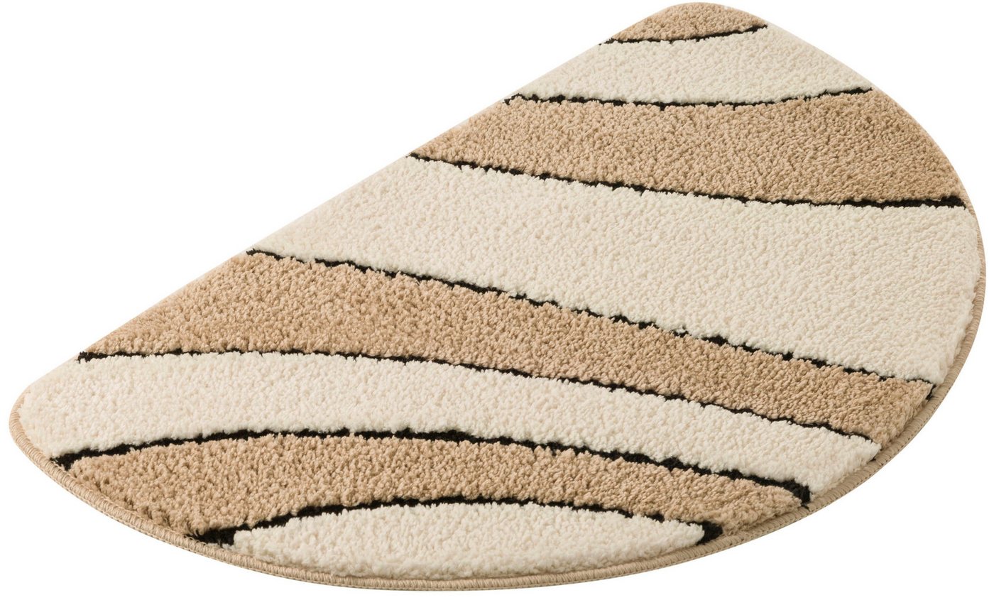 OTTO home Badematte Anna, Badvorleger, Badezimmer Teppich, Höhe 16 mm, rutschhemmend beschichtet, schnell trocknend, fußbodenheizungsgeeignet, Polyester, halbru – Bild 2 von 5