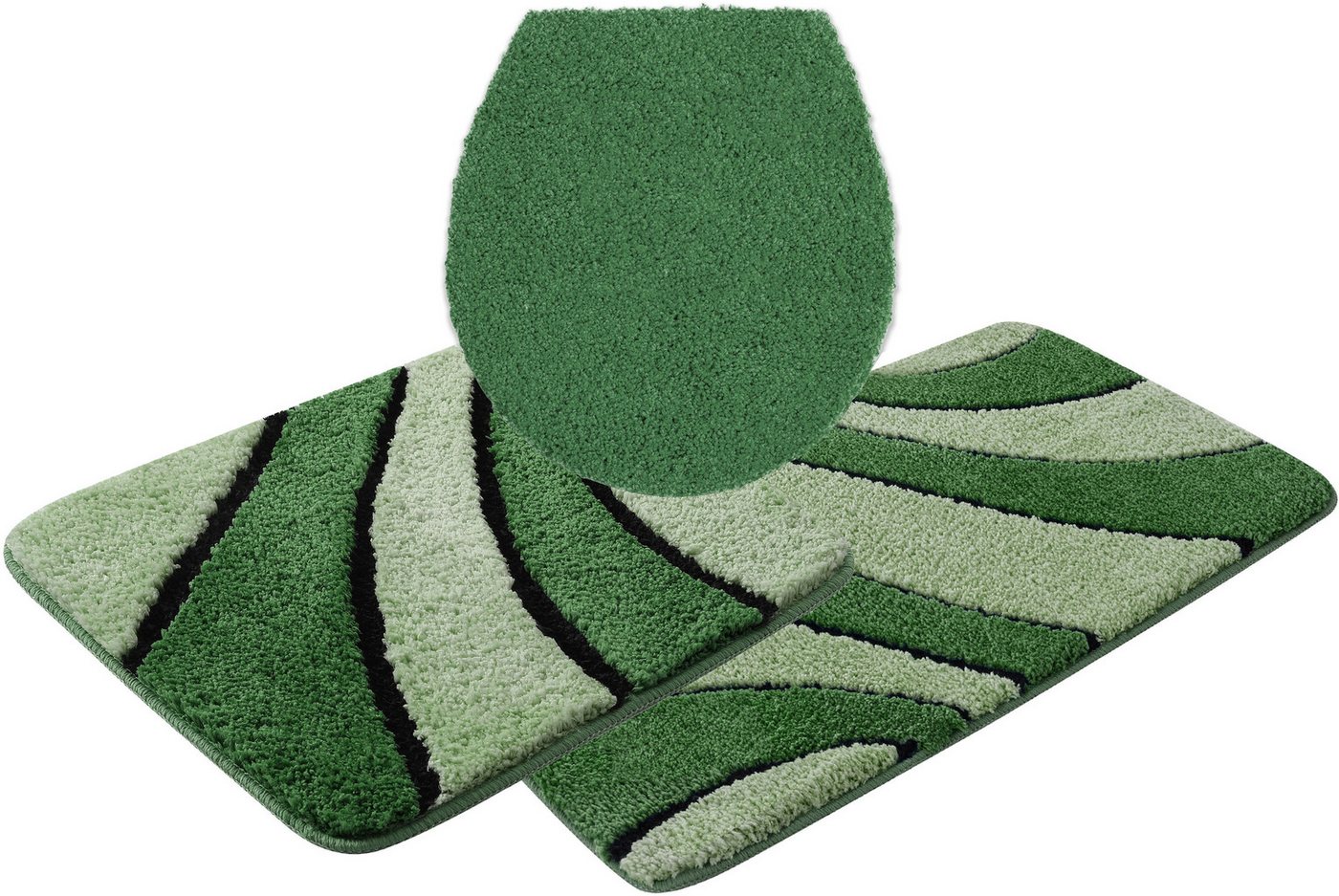 OTTO home Badematte Anna, Badvorleger, Badezimmer Teppich, Höhe 16 mm, rutschhemmend beschichtet, schnell trocknend, fußbodenheizungsgeeignet, Polyester, rechte – Bild 2 von 5