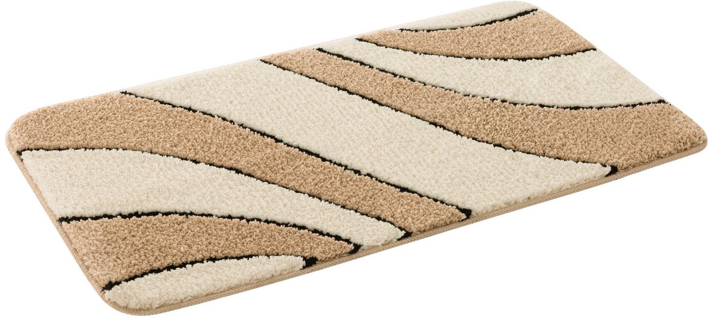 OTTO home Badematte Anna, Badvorleger, Badezimmer Teppich, Höhe 16 mm, rutschhemmend beschichtet, schnell trocknend, fußbodenheizungsgeeignet, Polyester, rechte – Bild 2 von 5