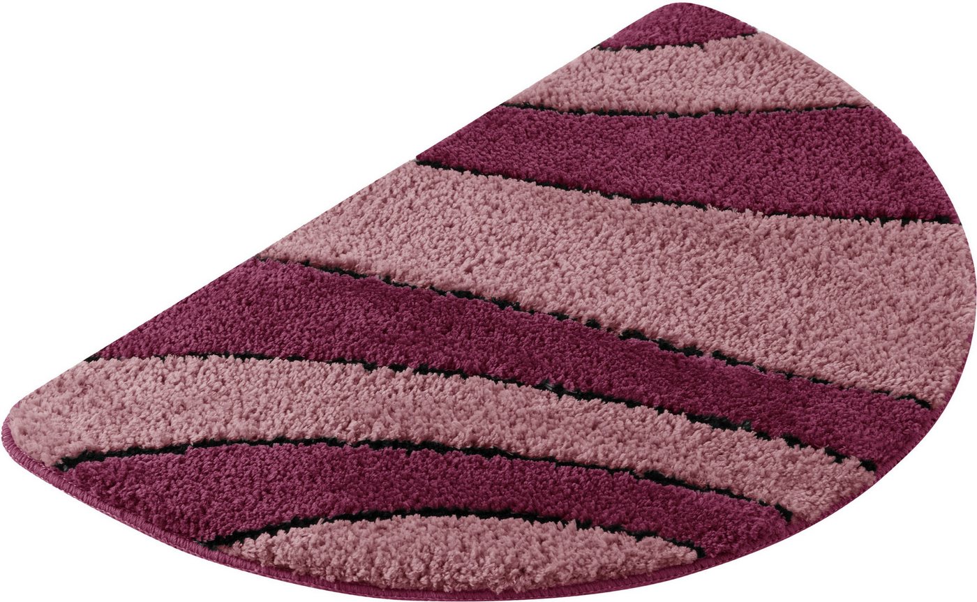 OTTO home Badematte Anna, Badvorleger, Badezimmer Teppich, Höhe 16 mm, rutschhemmend beschichtet, schnell trocknend, fußbodenheizungsgeeignet, Polyester, halbru – Bild 2 von 5