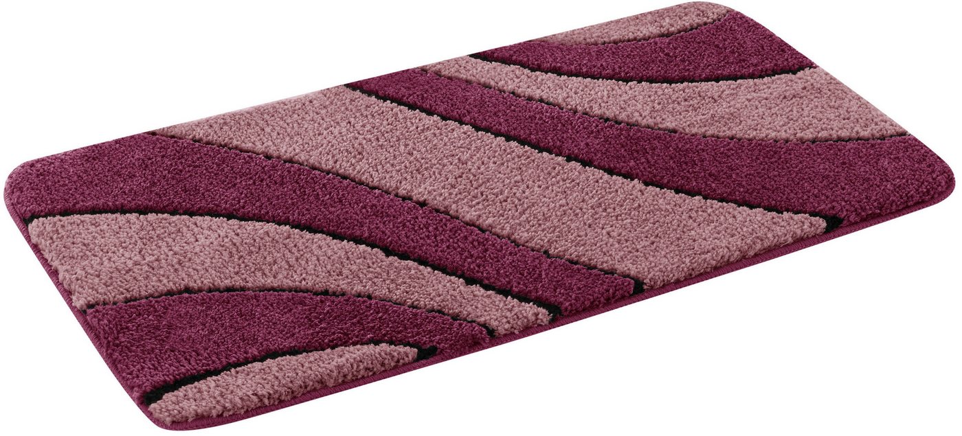 OTTO home Badematte Anna, Badvorleger, Badezimmer Teppich, Höhe 16 mm, rutschhemmend beschichtet, schnell trocknend, fußbodenheizungsgeeignet, Polyester, rechte – Bild 2 von 5