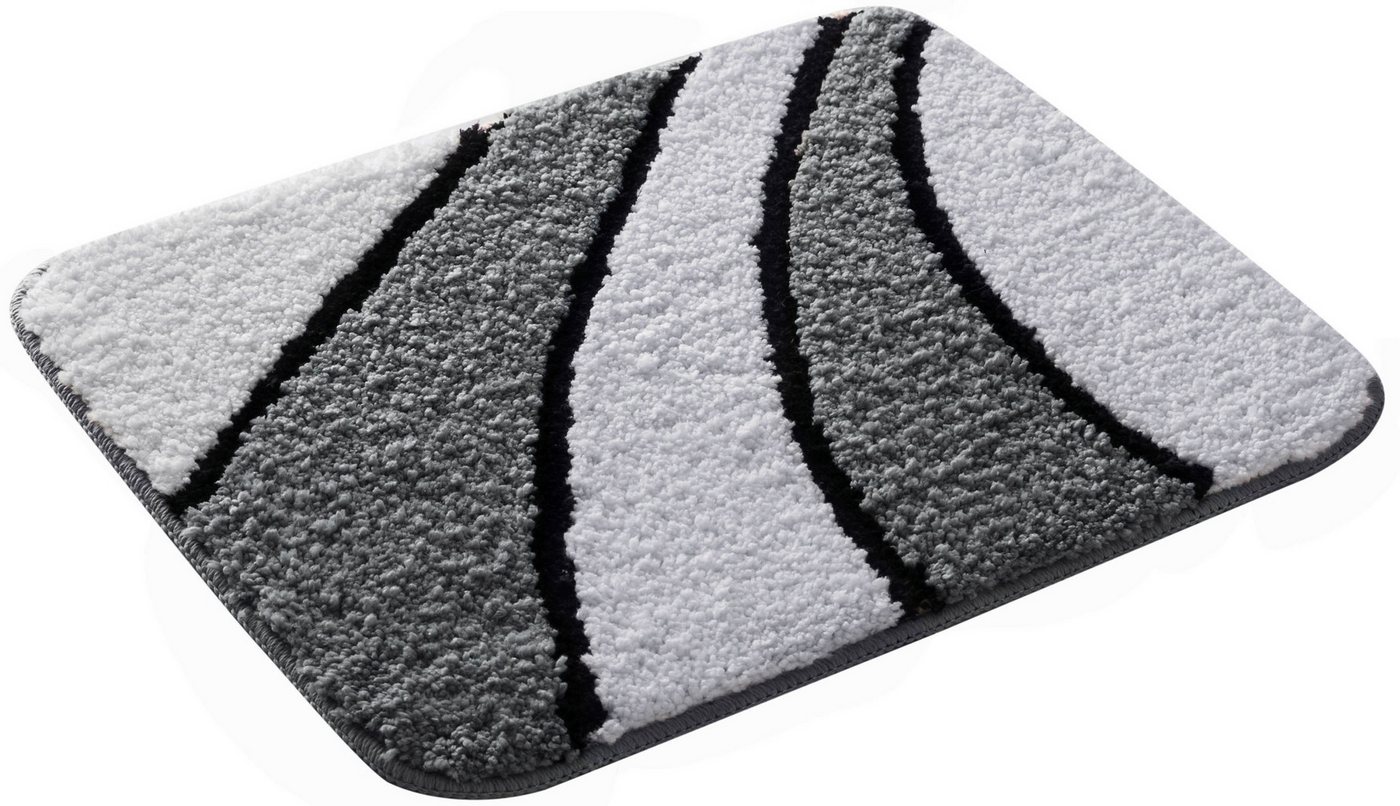 OTTO home Badematte Anna, Badvorleger, Badezimmer Teppich, Höhe 16 mm, rutschhemmend beschichtet, schnell trocknend, fußbodenheizungsgeeignet, Polyester, rechte – Bild 2 von 5
