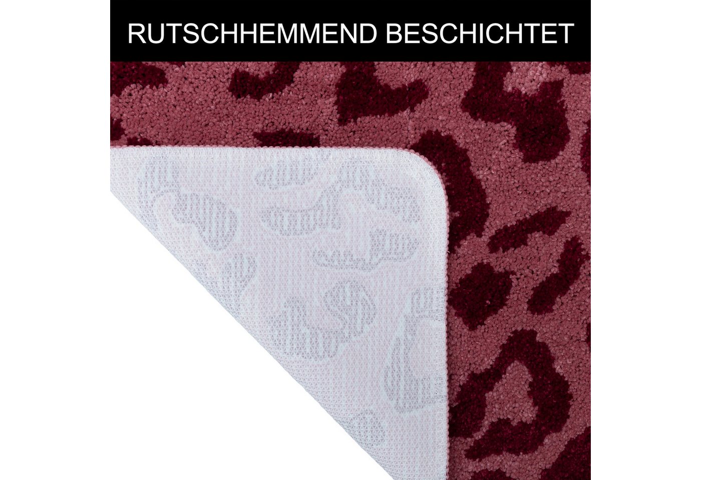 OTTO home Badematte Anna Leo, Badvorleger, Badezimmer Teppich, Duschvorleger, Höhe 15 mm, rutschhemmend beschichtet, schnell trocknend, fußbodenheizungsgeeignet – Bild 5 von 5