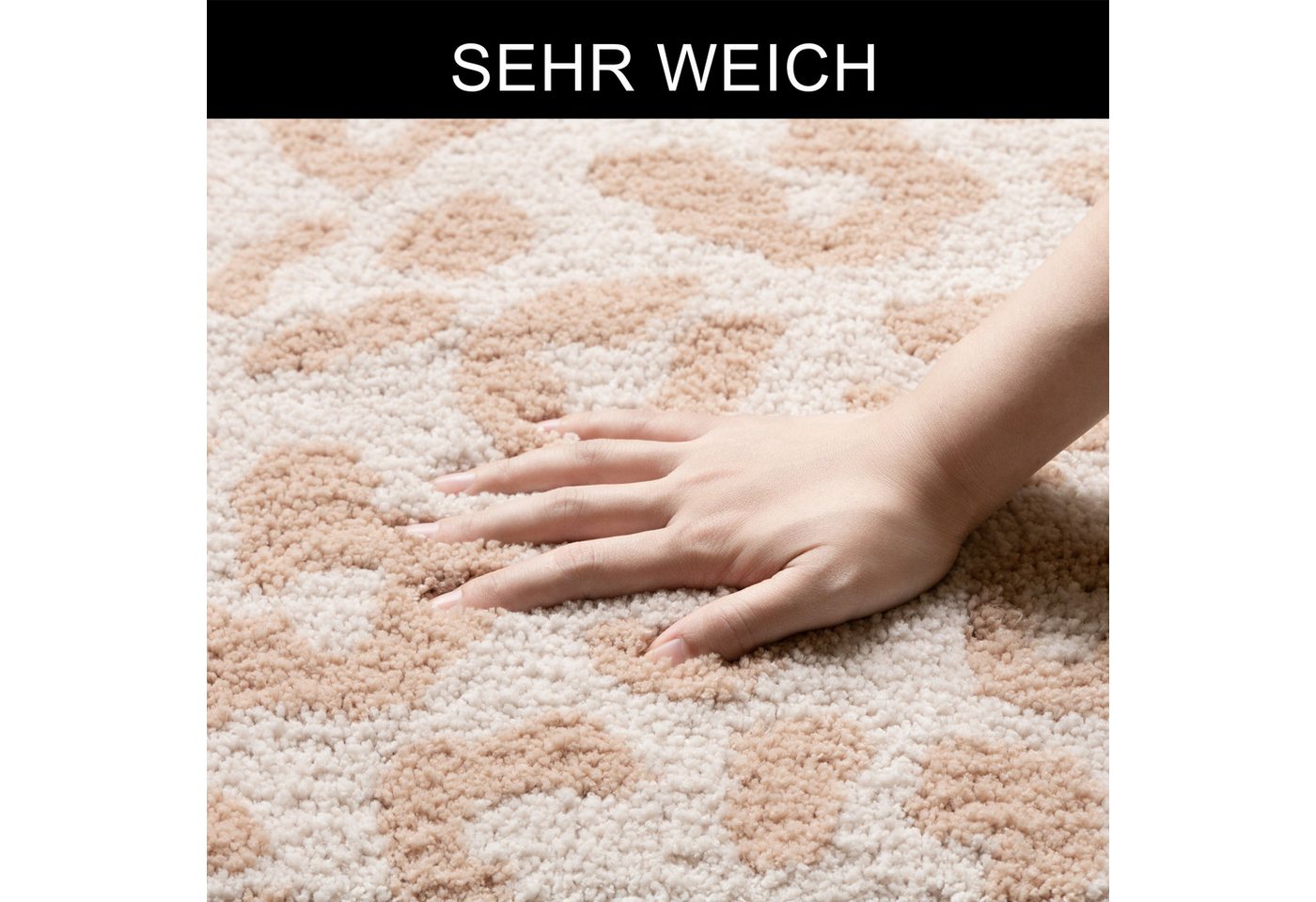 OTTO home Badematte Anna Leo, Badvorleger, Badezimmer Teppich, Duschvorleger, Höhe 15 mm, rutschhemmend beschichtet, schnell trocknend, fußbodenheizungsgeeignet – Bild 4 von 5