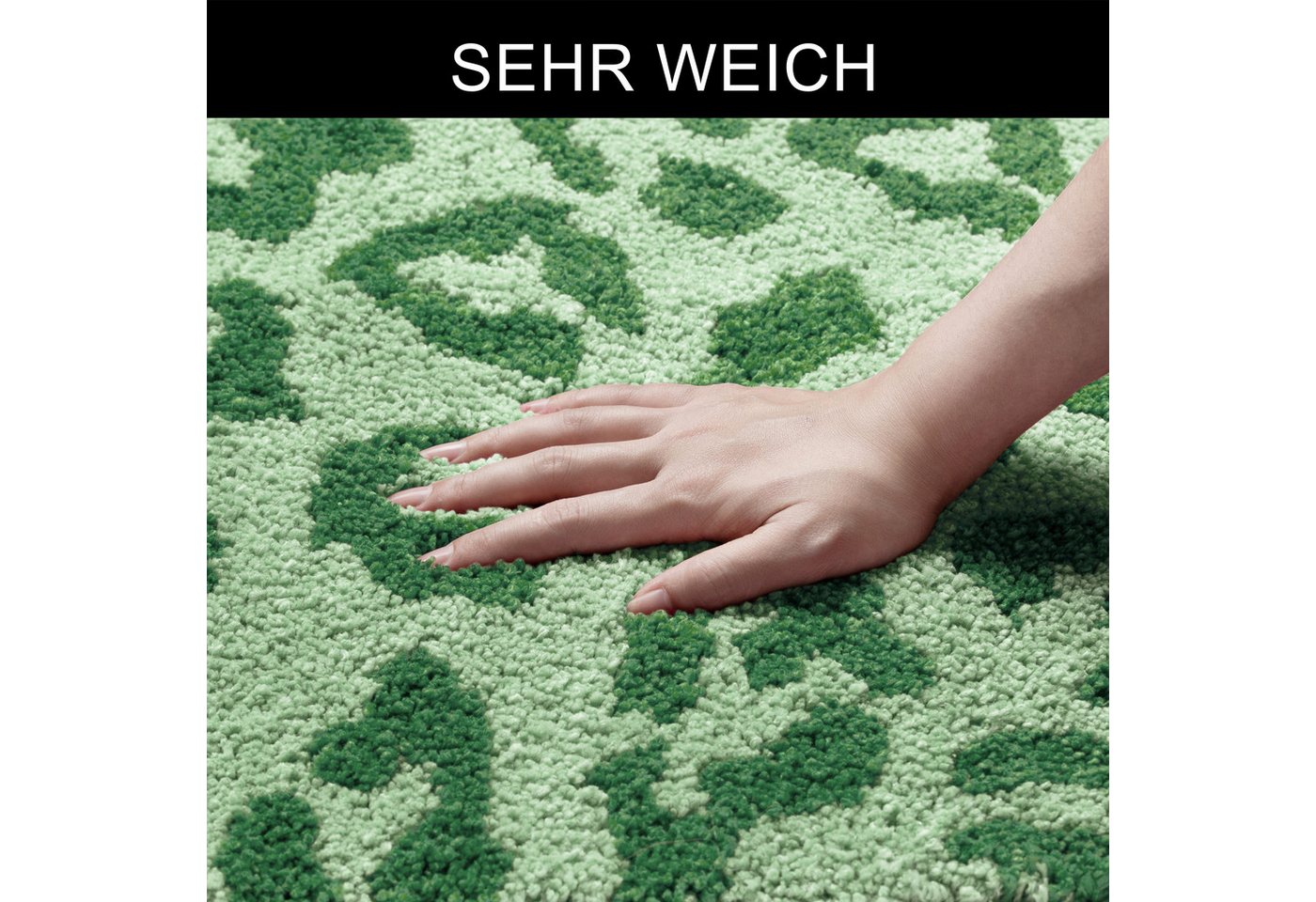 OTTO home Badematte Anna Leo, Badvorleger, Badezimmer Teppich, Duschvorleger, Höhe 15 mm, rutschhemmend beschichtet, schnell trocknend, fußbodenheizungsgeeignet – Bild 4 von 5