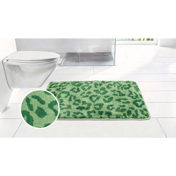 OTTO home Badematte Anna Leo, Badvorleger, Badezimmer Teppich, Duschvorleger, Höhe 15 mm, rutschhemmend beschichtet, schnell trocknend, fußbodenheizungsgeeignet
