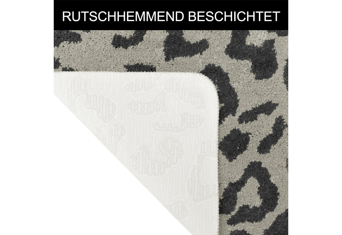 OTTO home Badematte Anna Leo, Badvorleger, Badezimmer Teppich, Duschvorleger, Höhe 15 mm, rutschhemmend beschichtet, schnell trocknend, fußbodenheizungsgeeignet – Bild 5 von 5