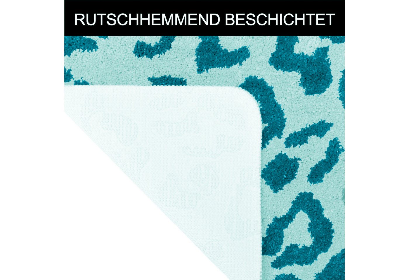 OTTO home Badematte Anna Leo, Badvorleger, Badezimmer Teppich, Duschvorleger, Höhe 15 mm, rutschhemmend beschichtet, schnell trocknend, fußbodenheizungsgeeignet – Bild 5 von 5