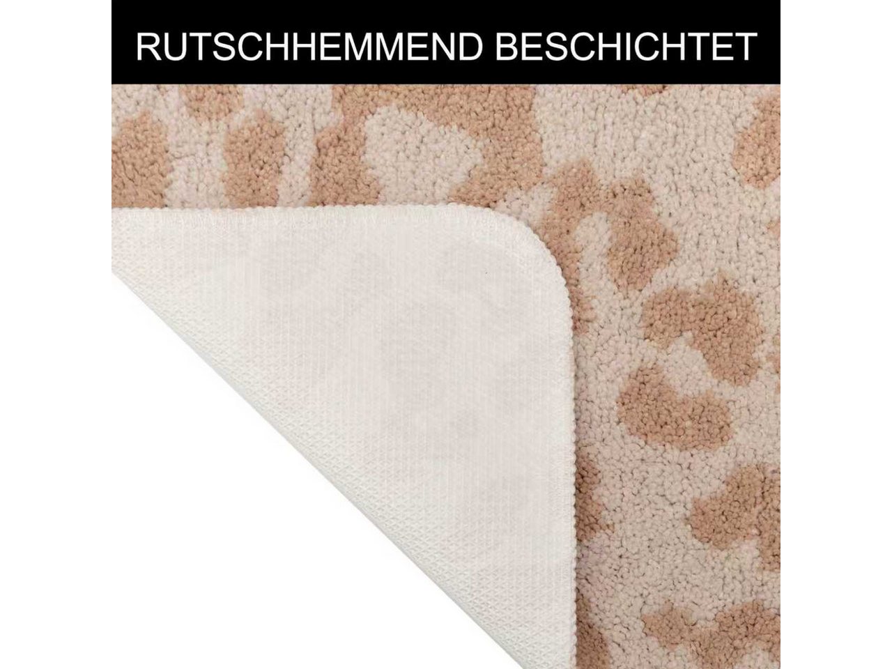 OTTO home Badematte Anna Leo, Badvorleger, Badezimmer Teppich, Duschvorleger, Höhe 15 mm, rutschhemmend beschichtet, schnell trocknend, fußbodenheizungsgeeignet – Bild 5 von 5