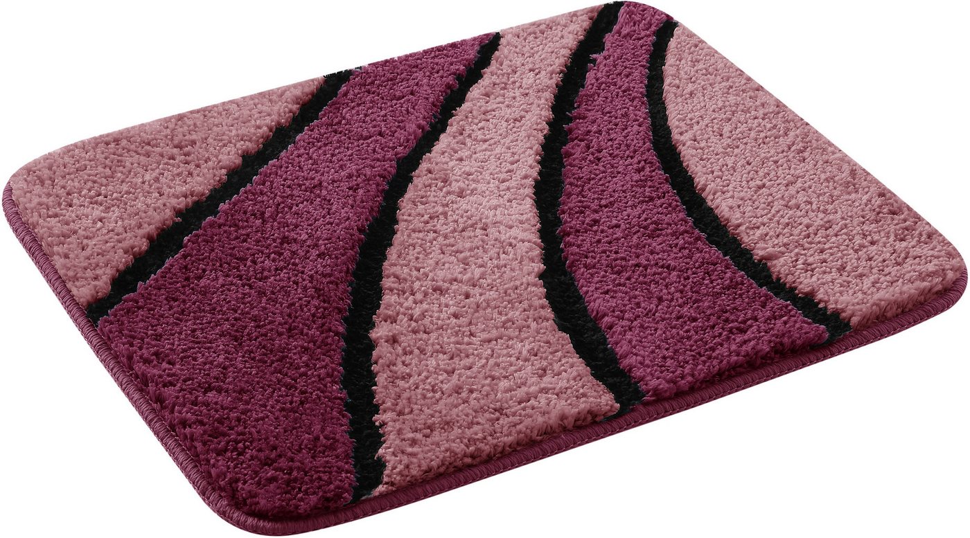 OTTO home Badematte Anna, Badvorleger, Badezimmer Teppich, Höhe 16 mm, rutschhemmend beschichtet, schnell trocknend, fußbodenheizungsgeeignet, Polyester, rechte – Bild 2 von 5