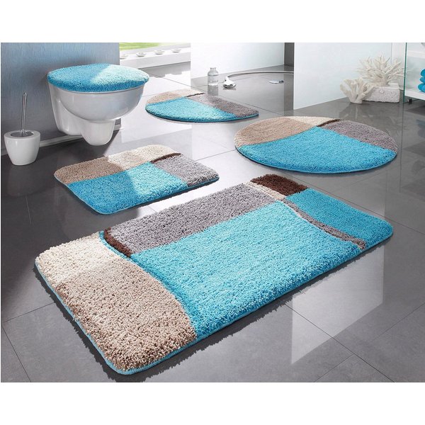 OTTO home Badematte Belio, Badvorleger, Badezimmer Teppich, Höhe 20 mm, rutschhemmend beschichtet, schnell trocknend, strapazierfähig, fußbodenheizungsgeeignet,
