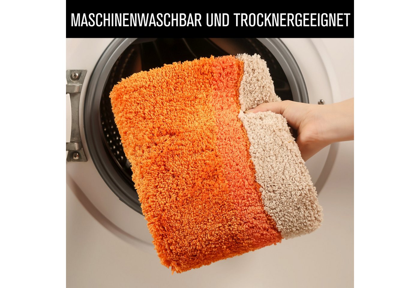OTTO home Badematte Belio, Badvorleger, Badezimmer Teppich, Höhe 20 mm, rutschhemmend beschichtet, schnell trocknend, strapazierfähig, fußbodenheizungsgeeignet, – Bild 4 von 5