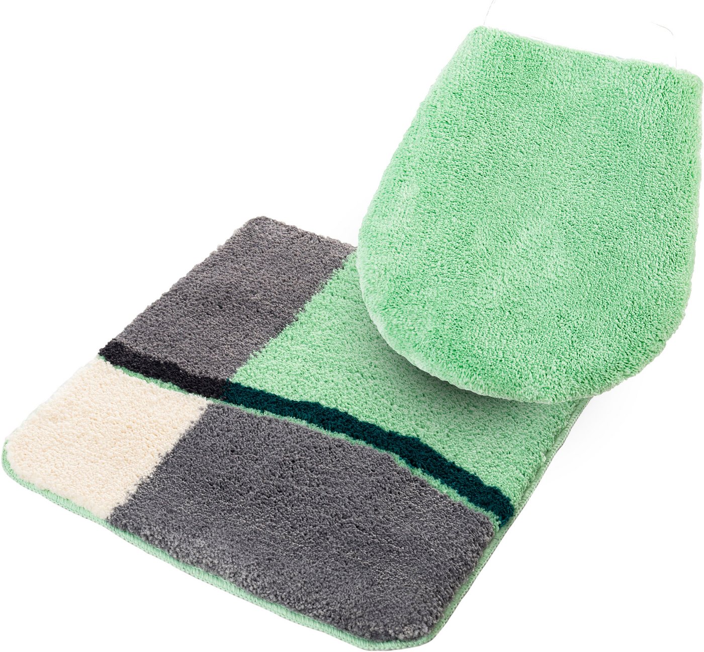 OTTO home Badematte Belio, Badvorleger, Badezimmer Teppich, Höhe 20 mm, rutschhemmend beschichtet, schnell trocknend, strapazierfähig, fußbodenheizungsgeeignet, – Bild 2 von 5
