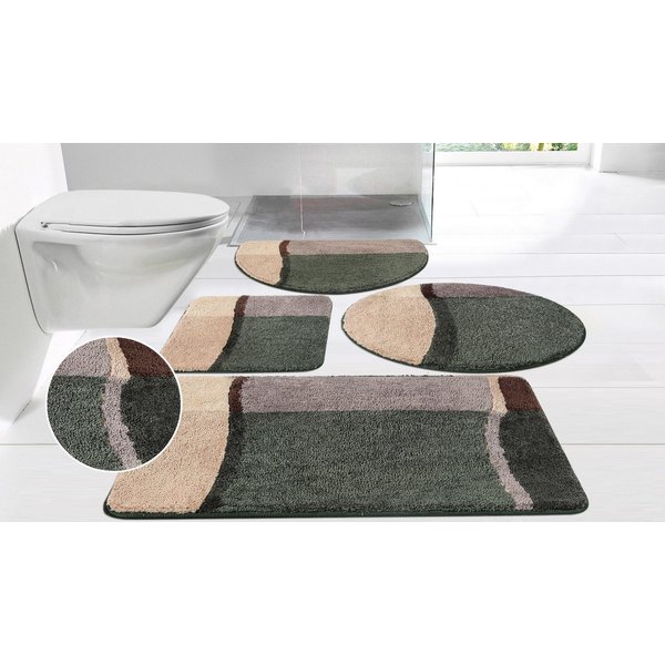 OTTO home Badematte Belio, Badvorleger, Badezimmer Teppich, Höhe 20 mm, rutschhemmend beschichtet, schnell trocknend, strapazierfähig, fußbodenheizungsgeeignet,