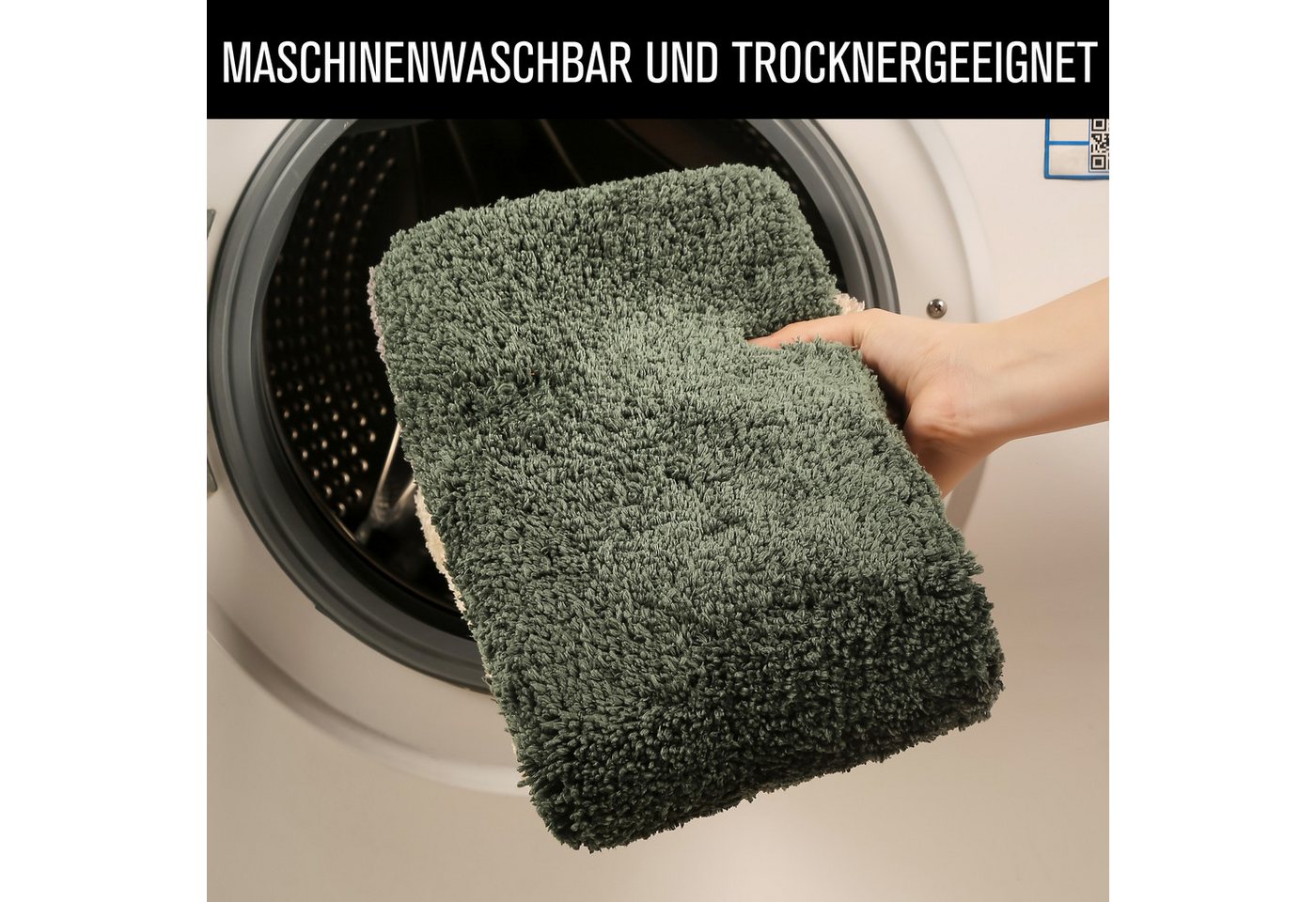 OTTO home Badematte Belio, Badvorleger, Badezimmer Teppich, Höhe 20 mm, rutschhemmend beschichtet, schnell trocknend, strapazierfähig, fußbodenheizungsgeeignet, – Bild 5 von 5