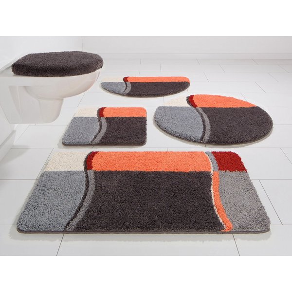 OTTO home Badematte Belio, Badvorleger, Badezimmer Teppich, Höhe 20 mm, rutschhemmend beschichtet, schnell trocknend, strapazierfähig, fußbodenheizungsgeeignet,
