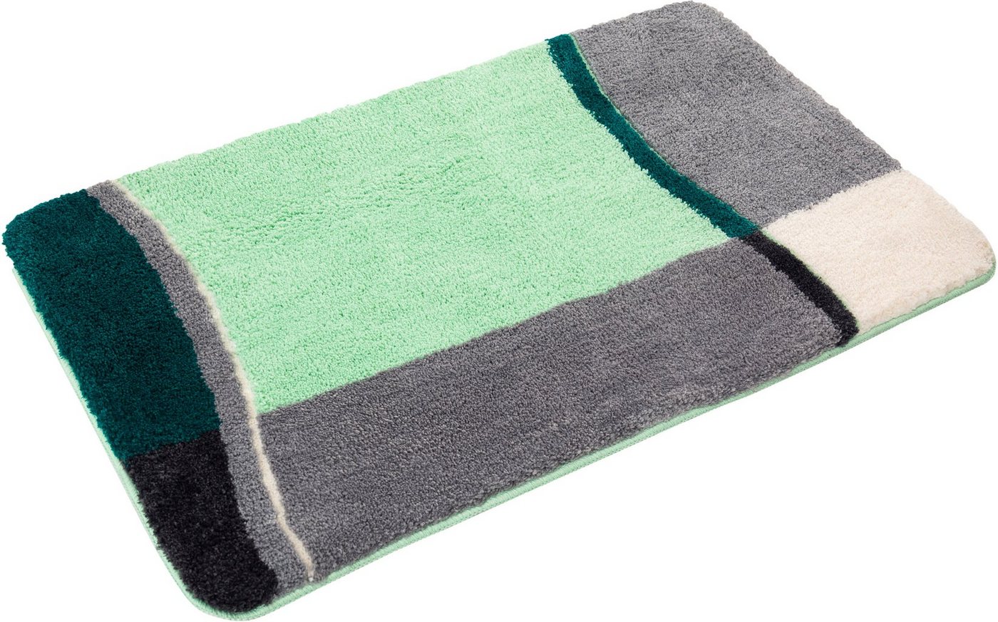 OTTO home Badematte Belio, Badvorleger, Badezimmer Teppich, Höhe 20 mm, rutschhemmend beschichtet, schnell trocknend, strapazierfähig, fußbodenheizungsgeeignet, – Bild 2 von 5