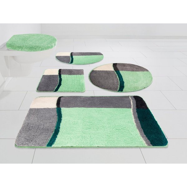 OTTO home Badematte Belio, Badvorleger, Badezimmer Teppich, Höhe 20 mm, rutschhemmend beschichtet, schnell trocknend, strapazierfähig, fußbodenheizungsgeeignet,