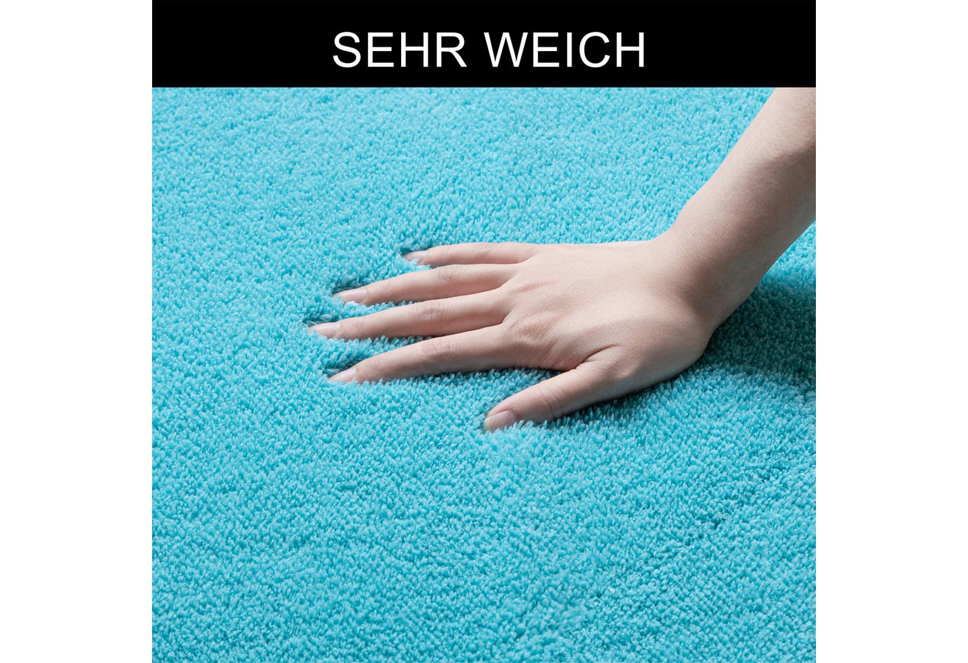OTTO home Badematte Cali, Badvorleger, Badezimmer Teppich, Duschvorleger, Höhe 10 mm, rutschhemmend beschichtet, schnell trocknend, fußbodenheizungsgeeignet, Po – Bild 3 von 5