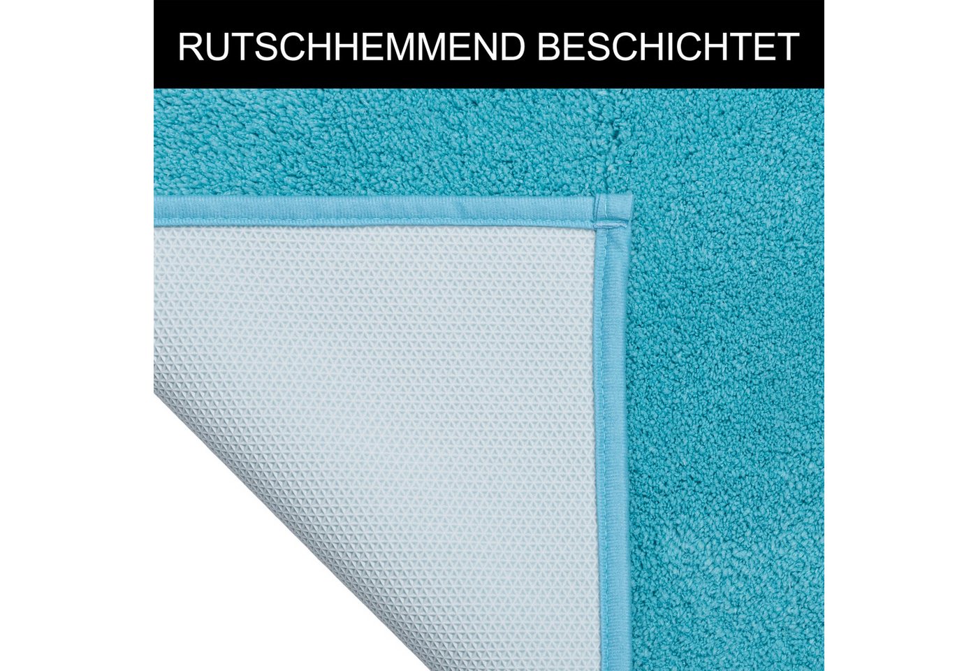 OTTO home Badematte Cali, Badvorleger, Badezimmer Teppich, Duschvorleger, Höhe 10 mm, rutschhemmend beschichtet, schnell trocknend, fußbodenheizungsgeeignet, Po – Bild 4 von 5