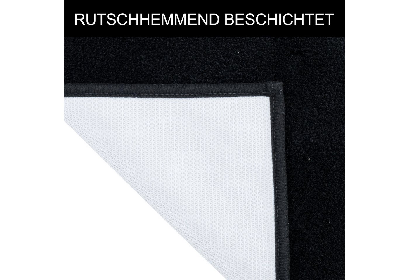 OTTO home Badematte Cali, Badvorleger, Badezimmer Teppich, Duschvorleger, Höhe 10 mm, rutschhemmend beschichtet, schnell trocknend, fußbodenheizungsgeeignet, Po – Bild 4 von 5