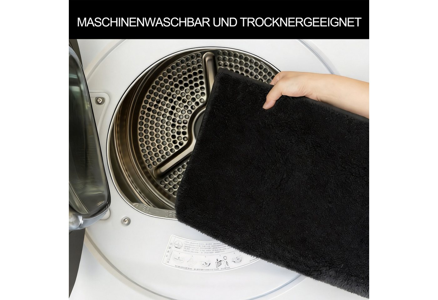OTTO home Badematte Cali, Badvorleger, Badezimmer Teppich, Duschvorleger, Höhe 10 mm, rutschhemmend beschichtet, schnell trocknend, fußbodenheizungsgeeignet, Po – Bild 5 von 5