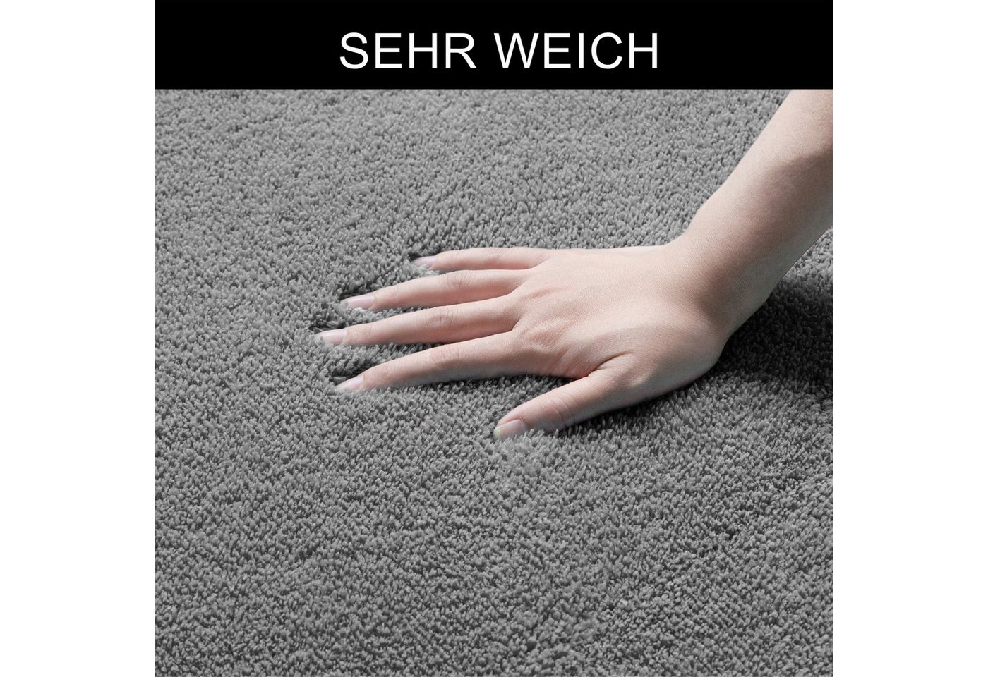 OTTO home Badematte Cali, Badvorleger, Badezimmer Teppich, Duschvorleger, Höhe 10 mm, rutschhemmend beschichtet, schnell trocknend, fußbodenheizungsgeeignet, Po – Bild 3 von 5