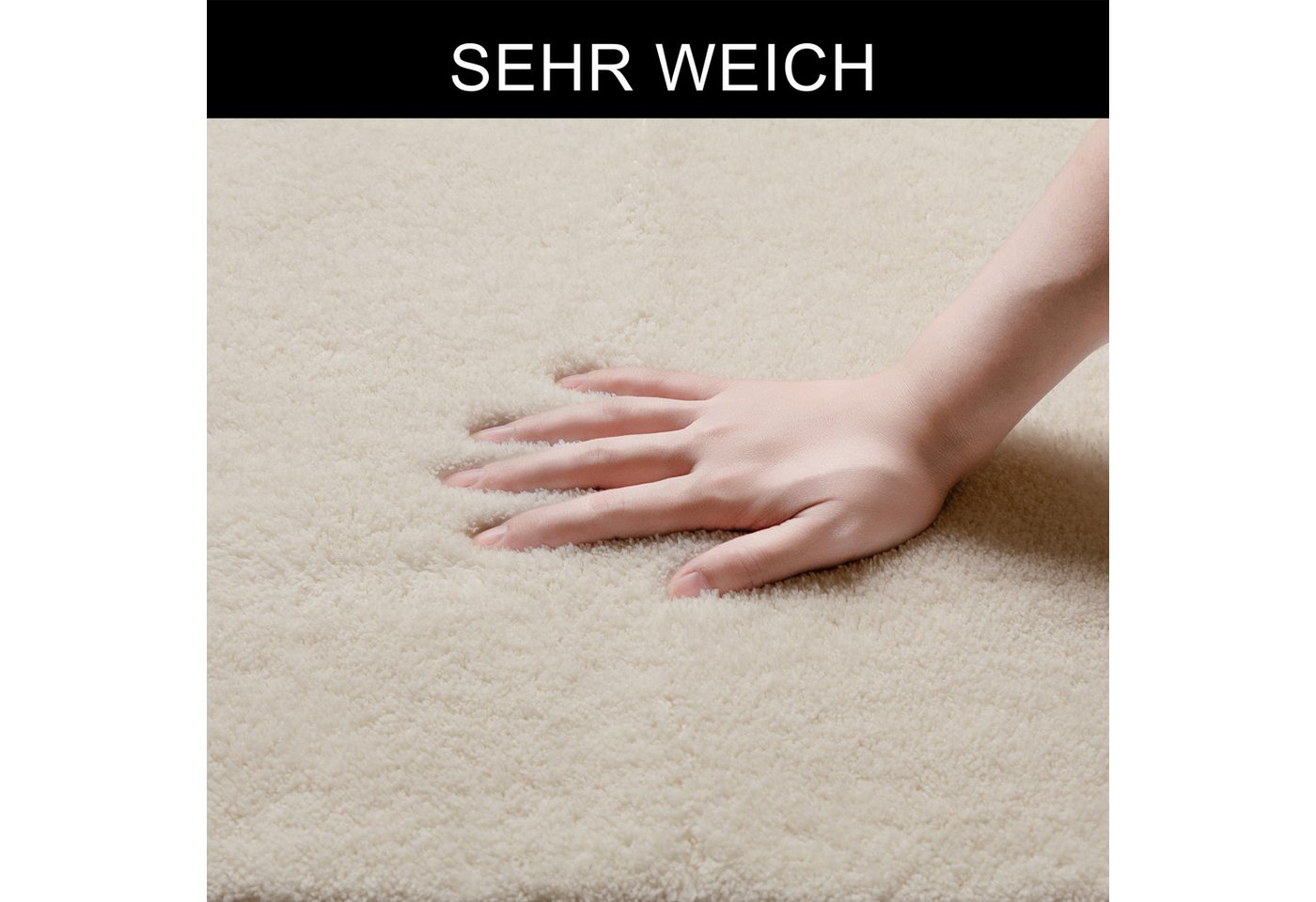 OTTO home Badematte Cali, Badvorleger, Badezimmer Teppich, Duschvorleger, Höhe 10 mm, rutschhemmend beschichtet, schnell trocknend, fußbodenheizungsgeeignet, Po – Bild 3 von 5