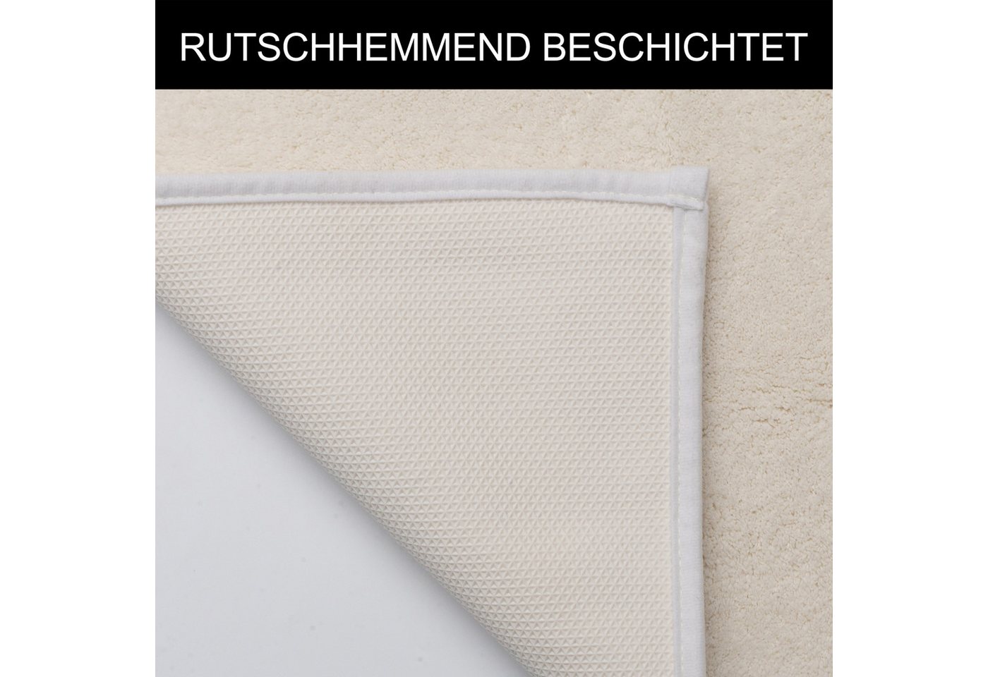 OTTO home Badematte Cali, Badvorleger, Badezimmer Teppich, Duschvorleger, Höhe 10 mm, rutschhemmend beschichtet, schnell trocknend, fußbodenheizungsgeeignet, Po – Bild 4 von 5