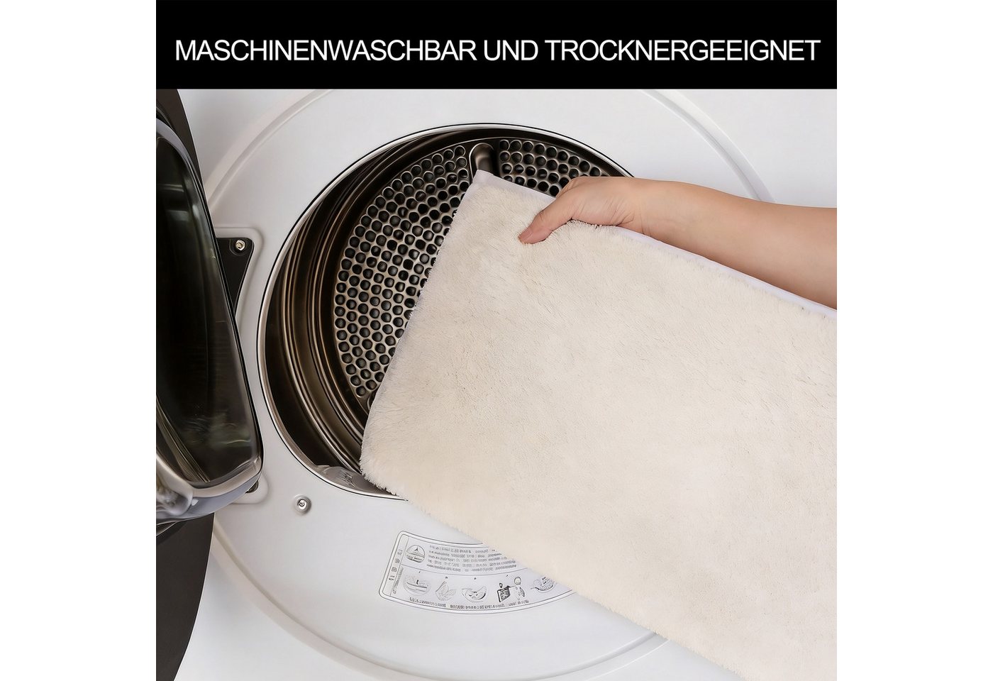 OTTO home Badematte Cali, Badvorleger, Badezimmer Teppich, Duschvorleger, Höhe 10 mm, rutschhemmend beschichtet, schnell trocknend, fußbodenheizungsgeeignet, Po – Bild 5 von 5
