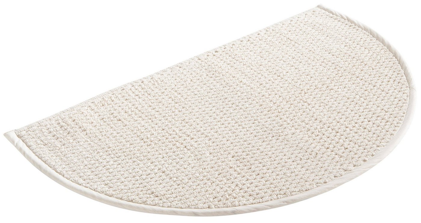 OTTO home Badematte Dalia, Badvorleger, Badezimmer Teppich, Höhe 4 mm, strapazierfähig, fußbodenheizungsgeeignet, Baumwolle, halbrund, Baumwolle, Badteppich, Ba – Bild 2 von 5