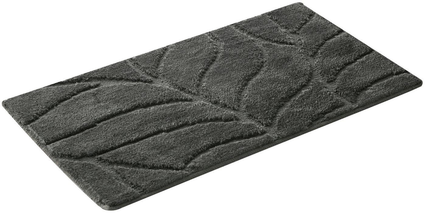 OTTO home Badematte Epense, Badvorleger, Badezimmer Teppich, Duschmatte mit Blattstruktur, Höhe 10 mm, rutschhemmend beschichtet, schnell trocknend, fußbodenhei – Bild 2 von 5