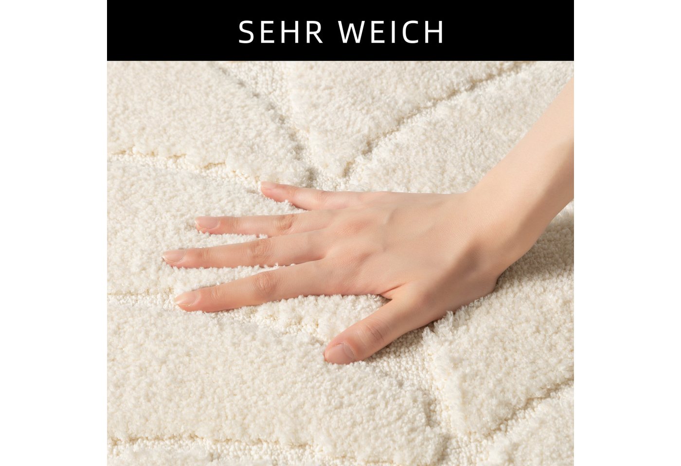 OTTO home Badematte Epense, Badvorleger, Badezimmer Teppich, Duschmatte mit Blattstruktur, Höhe 10 mm, rutschhemmend beschichtet, schnell trocknend, fußbodenhei – Bild 4 von 5