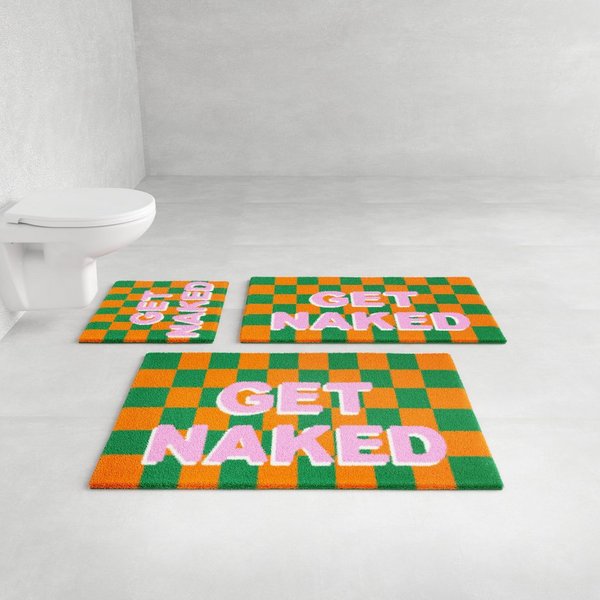 OTTO home Badematte Get Naked, modern, Badvorleger, Badezimmer Teppich, Höhe 20 mm, rutschhemmend beschichtet, schnell trocknend, Polyacryl, rechteckig, Badtepp