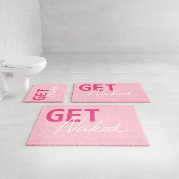 OTTO home Badematte Get Naked, modern, Badvorleger, Badezimmer Teppich, Höhe 20 mm, rutschhemmend beschichtet, schnell trocknend, Polyacryl, rechteckig, Badtepp