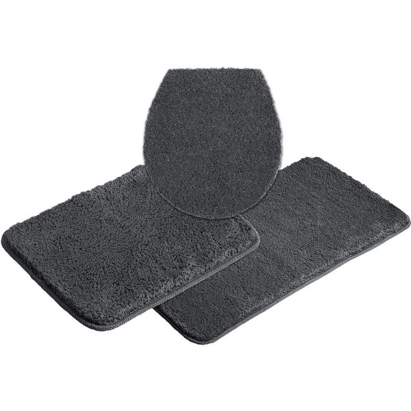 OTTO home Badematte Inga, Badezimmer Teppich, Badvorleger, Höhe 20 mm, rutschhemmend beschichtet, schnell trocknend, strapazierfähig, fußbodenheizungsgeeignet, 