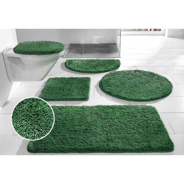 OTTO home Badematte Inga, Badezimmer Teppich, Badvorleger, Höhe 20 mm, rutschhemmend beschichtet, schnell trocknend, strapazierfähig, fußbodenheizungsgeeignet, 
