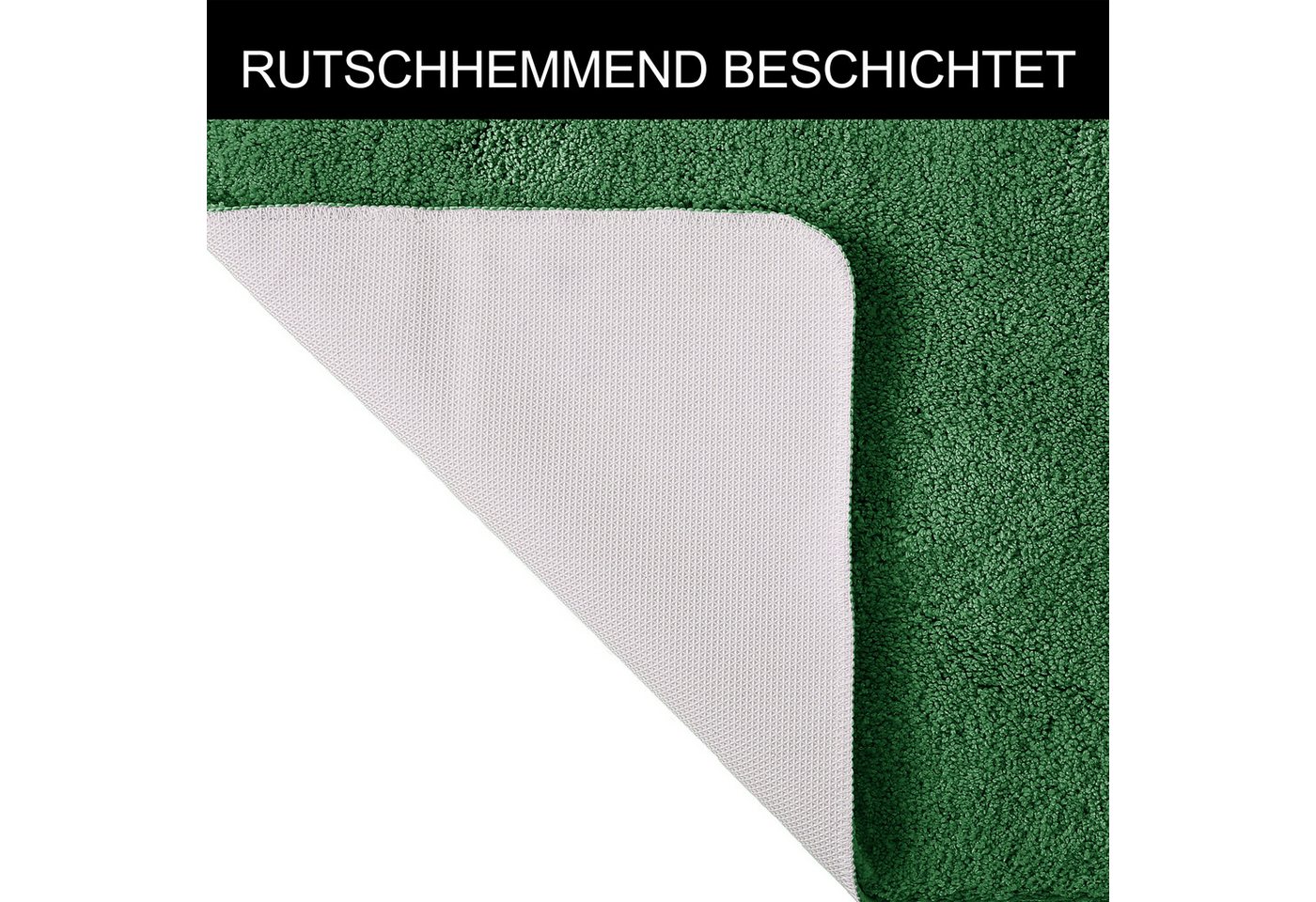 OTTO home Badematte Inga, Badezimmer Teppich, Badvorleger, Höhe 20 mm, rutschhemmend beschichtet, schnell trocknend, strapazierfähig, fußbodenheizungsgeeignet,  – Bild 5 von 5