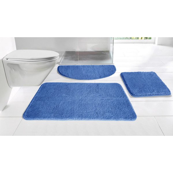 OTTO home Badematte Inga, Badezimmer Teppich, Badvorleger, Höhe 20 mm, rutschhemmend beschichtet, schnell trocknend, strapazierfähig, fußbodenheizungsgeeignet, 