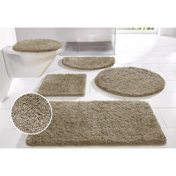 OTTO home Badematte Inga, Badezimmer Teppich, Badvorleger, Höhe 20 mm, rutschhemmend beschichtet, schnell trocknend, strapazierfähig, fußbodenheizungsgeeignet, 