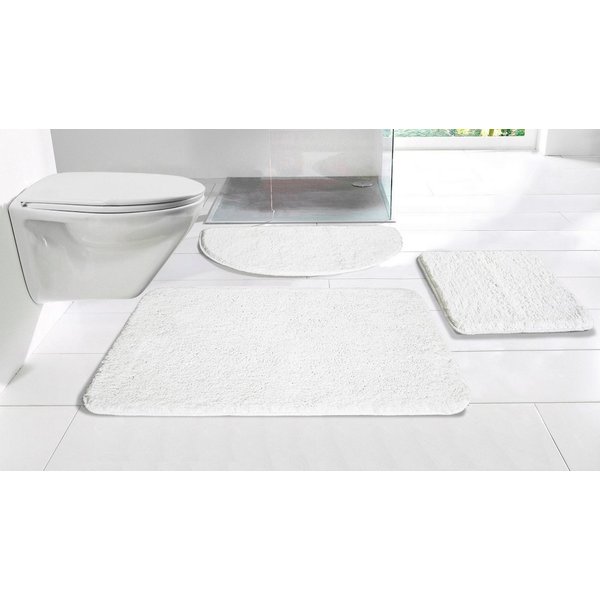 OTTO home Badematte Inga, Badezimmer Teppich, Badvorleger, Höhe 20 mm, rutschhemmend beschichtet, schnell trocknend, strapazierfähig, fußbodenheizungsgeeignet, 